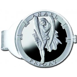 Anael/Friday Silver Medallion Money Clip