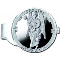 Cassiel/Saturday Silver Medallion Money Clip