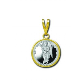 Cassiel/Saturday 1/20 oz Silver Medallion Pendant