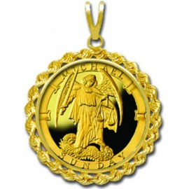 Michael/Sunday 1/4 oz Gold Medallion Pendant