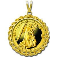 Gabriel/Monday 1/4 oz Gold Medallion Pendant