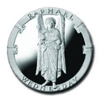 Raphael/Wednesday 1/4 oz Silver Pocket Angels Medallion