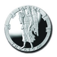 Sachiel/Thursday 1/4 oz Silver Pocket Angels Medallion