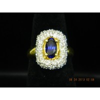 R1625 ~ 18k Sapphire & Diamond Ring 