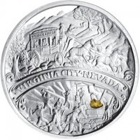 1 oz .999 Silver Comstock Medallion w/ Nugget