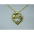 P187 ~ 14k Diamond Mother & Child Heart Pendant
