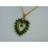 P418 ~ 14k Emerald Heart Pendant