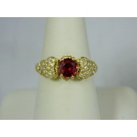 R1245 ~ 14k Ruby & Diamond Ring