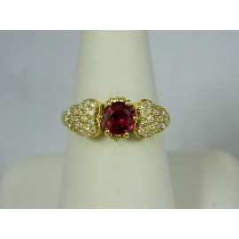 R1245 ~ 14k Ruby & Diamond Ring
