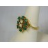 R1297 ~18k Emerald & Diamond Ring