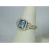 R1397 ~ 18k 1.5 ct Aquamarine & Diamond Ring