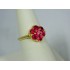 R349 ~ Vintage 14k (7) Ruby Ring