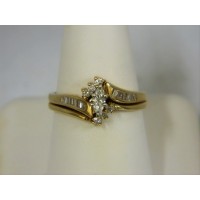 R462 ~ 14k Marquise Diamond Ring Set