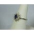 R543 ~ 14k Sapphire & Diamond Ring