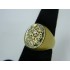 R718 ~ 14k Brushed Gold Diamond Ring