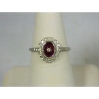 R655 ~ 18k Ruby & Diamond Ring