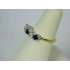 R684 ~ 14k Sapphire & Diamond Ring