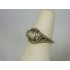 R716 ~ 14k Art Deco Diamond & Sapphire Ring
