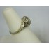 R716 ~ 14k Art Deco Diamond & Sapphire Ring