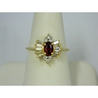 R834 ~ 14k Ruby & Diamond Ring