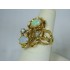 R899 ~ 14k Australian Opal & Diamond Ring