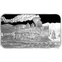 1 oz .999 Silver V&T Railway Tahoe Train Ingot